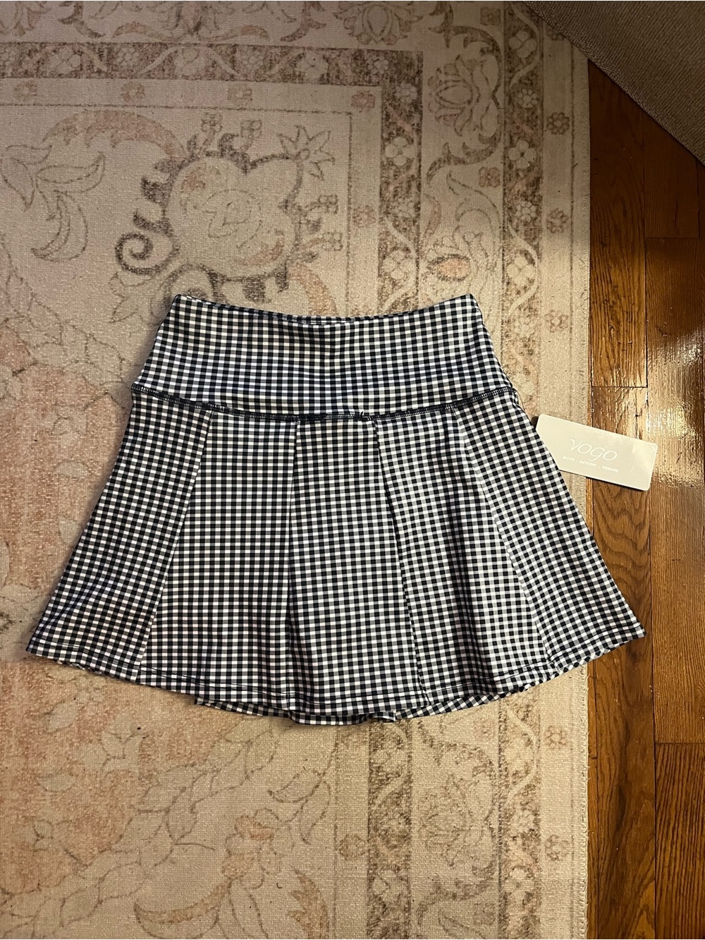 VOGO Navy Blue Gingham Skort NWT